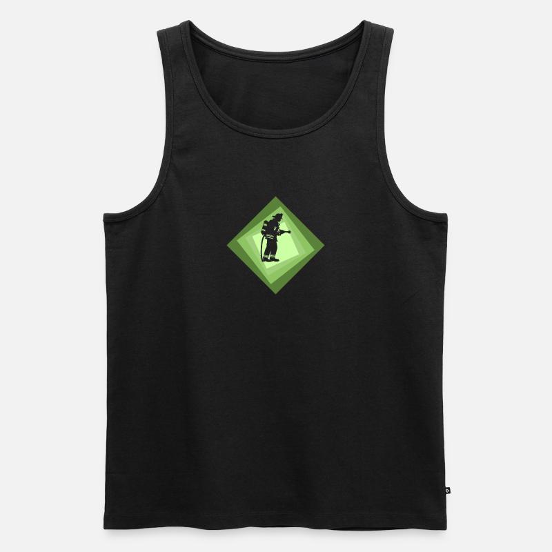 Feuerwehr Freiwillige - Männer Premium Bio Tank Top - Schwarz