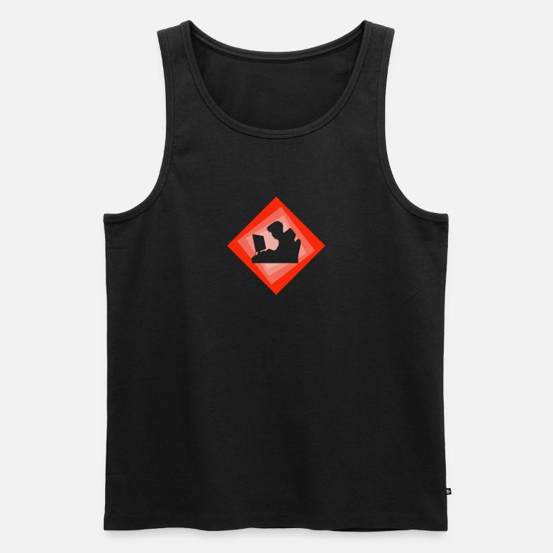 Hacker Hacken - Männer Premium Bio Tank Top - Schwarz