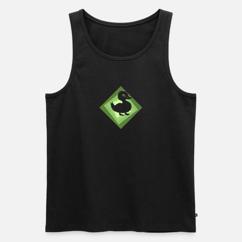 Entchen Enten - Männer Premium Bio Tank Top - Schwarz