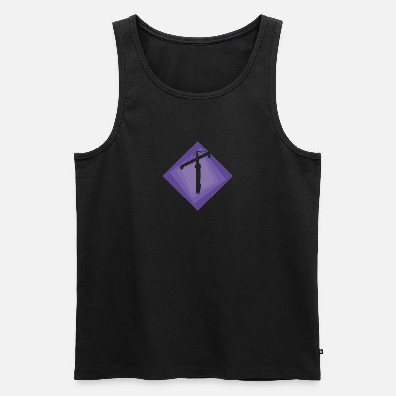 Kran Baustelle - Männer Premium Bio Tank Top - undefined