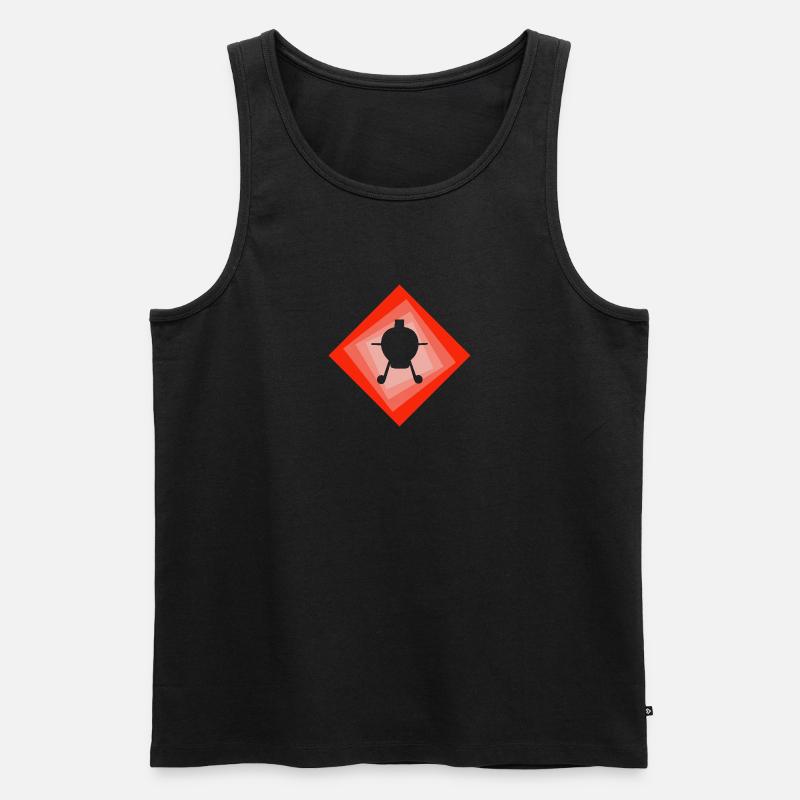 BBQ Barbecue - Männer Premium Bio Tank Top - Schwarz