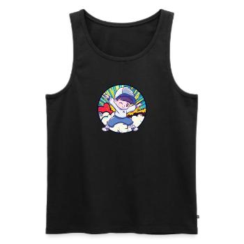 Breakdance Breakdancing - Men's Premium Organic Tank Top - black - Front - AI Model Male 178 light (178cm)