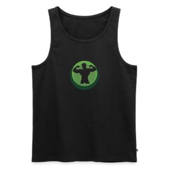 Entraînement de musculation - Débardeur bio Premium Homme - noir - Devant - Michal (187cm)