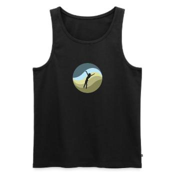 Turner Gymnastics Trainer Gymnastics - Men's Premium Organic Tank Top - black - Front - Michal (187cm)