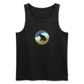 Frosch Quak Quark - Männer Premium Bio Tank Top - Schwarz - Vorne - AI Model Male 178 light (178cm)