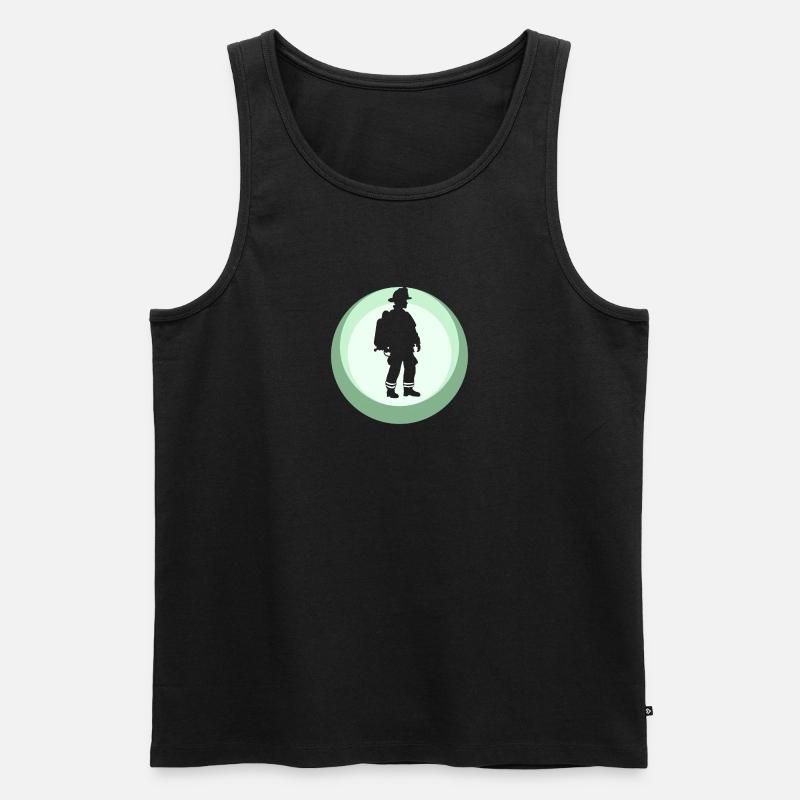 Feuerwehrmann Einsatz - Männer Premium Bio Tank Top - Schwarz