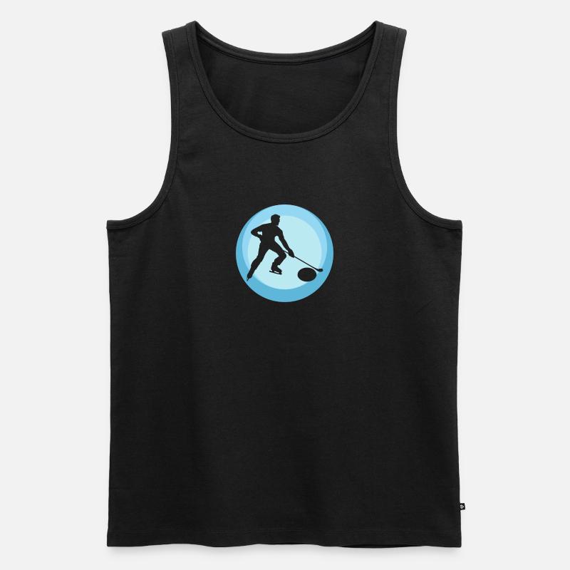Curling Curlingspieler - Männer Premium Bio Tank Top - Schwarz