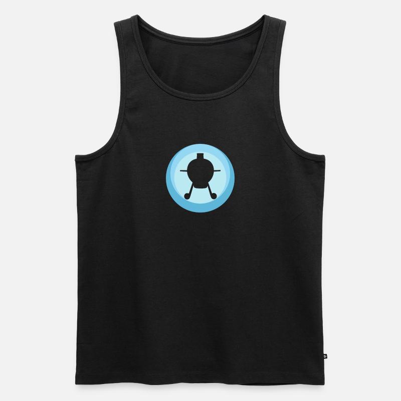 BBQ Grillen - Männer Premium Bio Tank Top - Schwarz