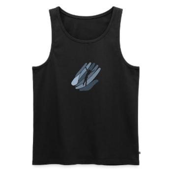 Gymnastique en équilibre sur les mains - Débardeur bio Premium Homme - noir - Devant - Michal (187cm)