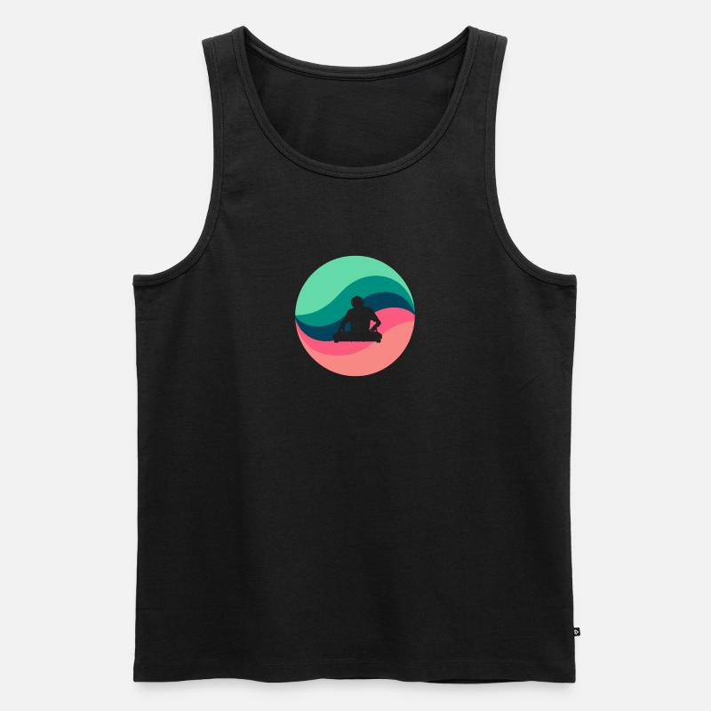 DJ Techno Shuffle - Männer Premium Bio Tank Top - Schwarz