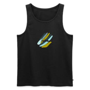 Paddling Kayaking Canoeing - Men's Premium Organic Tank Top - black - Front - Michal (187cm)