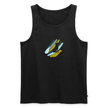 Dog School Agility - Men's Premium Organic Tank Top - black - Front - AI Model Male 178 light (178cm)