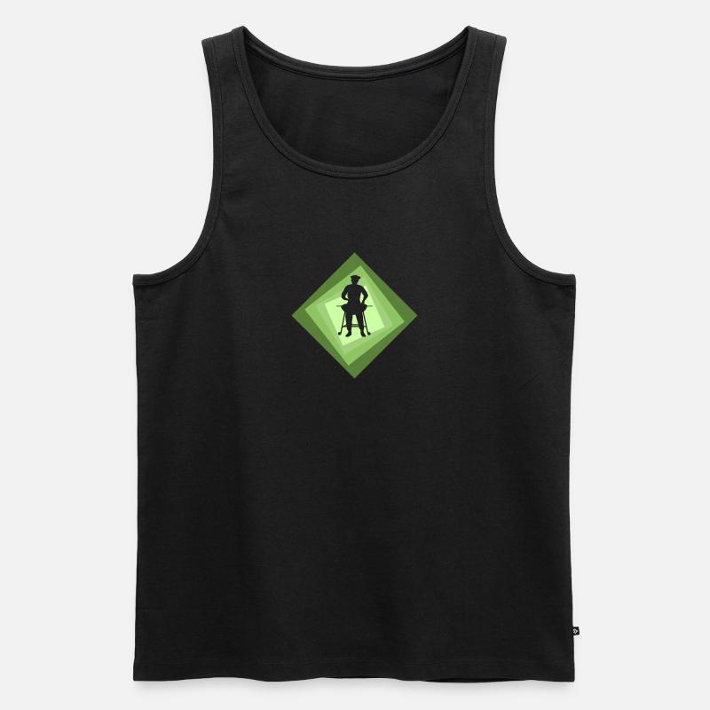 BBQ Grillen - Männer Premium Bio Tank Top - Schwarz