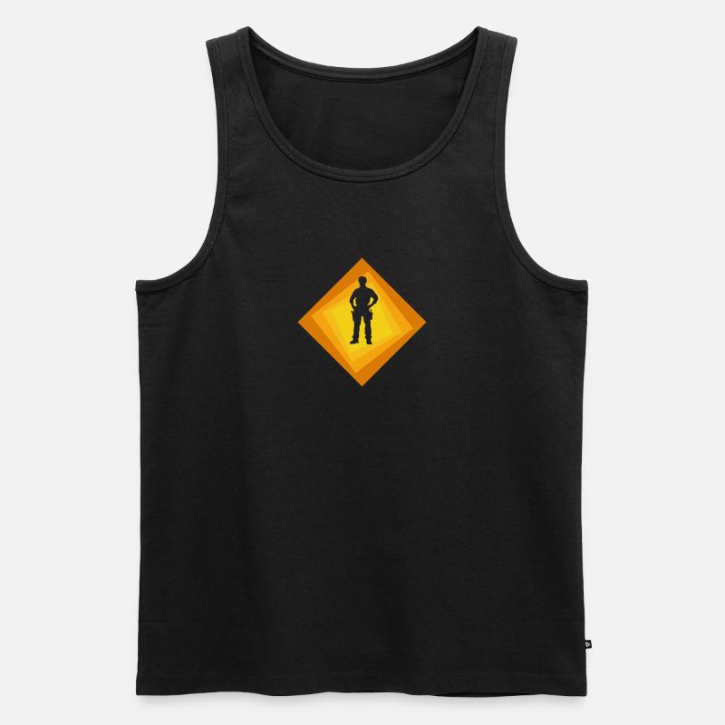 Klempner Schrauber - Männer Premium Bio Tank Top - Schwarz
