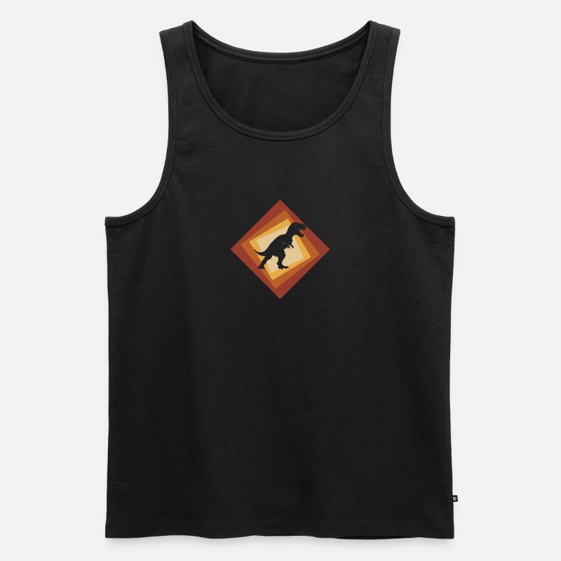 Dinosaurier Reptil Rex - Männer Premium Bio Tank Top - Schwarz