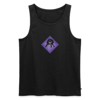 Wrestler Kampfsport - Männer Premium Bio Tank Top - Schwarz - Vorne - Michal (187cm)