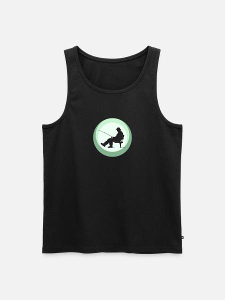 Fischen Angeln Angler - Männer Premium Bio Tank Top - Schwarz