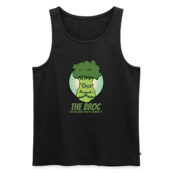 Veganer Statement Vegan Essen - Männer Premium Bio Tank Top - Schwarz - Vorne - Michal (187cm)