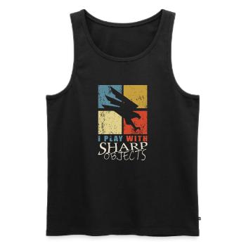 Falknerei - Männer Premium Bio Tank Top - Schwarz - Vorne - Michal (187cm)