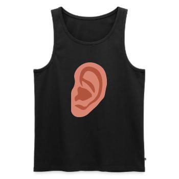 Big ear - Men's Premium Organic Tank Top - black - Front - AI Model Male 178 light (178cm)