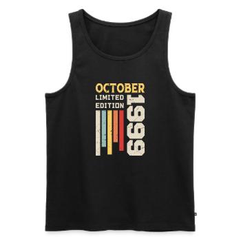 October 1999 - October 1999 Birthday Gift - Men's Premium Organic Tank Top - black - Front - Michal (187cm)