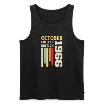 October 1966 - October 1966 Birthday Gift - Men's Premium Organic Tank Top - black - Front - Michal (187cm)
