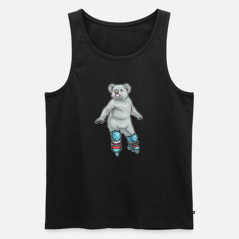 Koala Inline skating Inline skates - Männer Premium Bio Tank Top - Schwarz