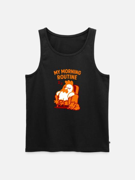 My Morning Routine: Relax! - Men's Premium Organic Tank Top - black