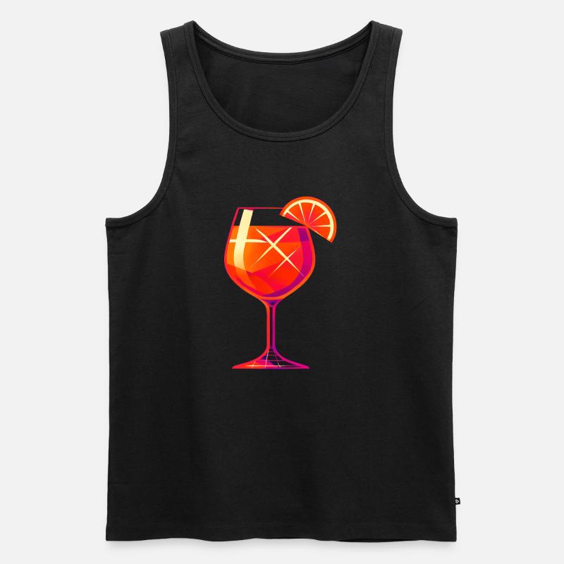 Party Spritz Glas Geschenkidee - Männer Premium Bio Tank Top - Schwarz