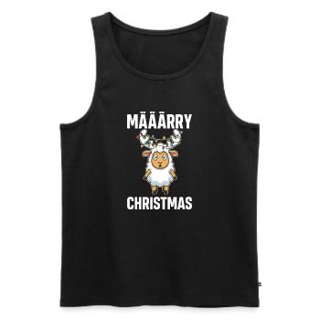 Määärry Weihnachtslama - Männer Premium Bio Tank Top - Schwarz - Vorne - AI Model Male 178 light (178cm)