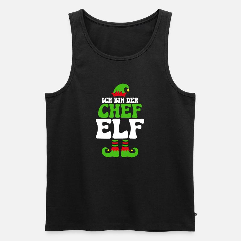 Ich bin der Chef Elf - Männer Premium Bio Tank Top - Schwarz