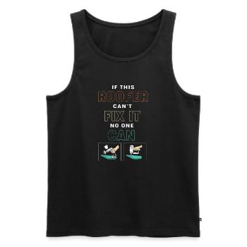 Couvreur - Débardeur bio Premium Homme - noir - Devant - Michal (187cm)