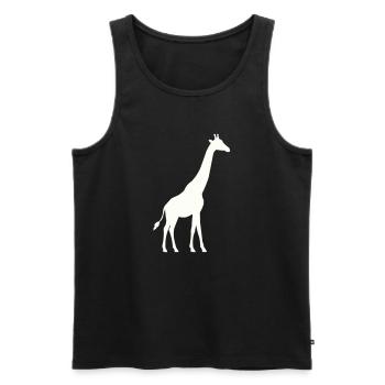 Giraffe Silhouette - Men's Premium Organic Tank Top - black - Front - AI Model Male 178 light (178cm)