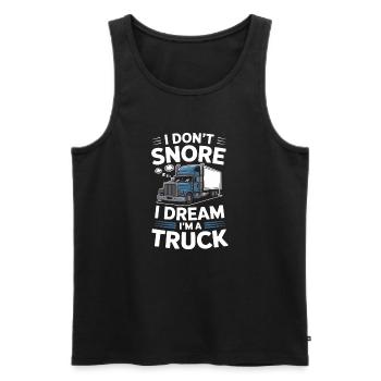 Truck Driver Trucker Diesel Long Haul Truck - Men's Premium Organic Tank Top - black - Front - AI Model Male 178 light (178cm)