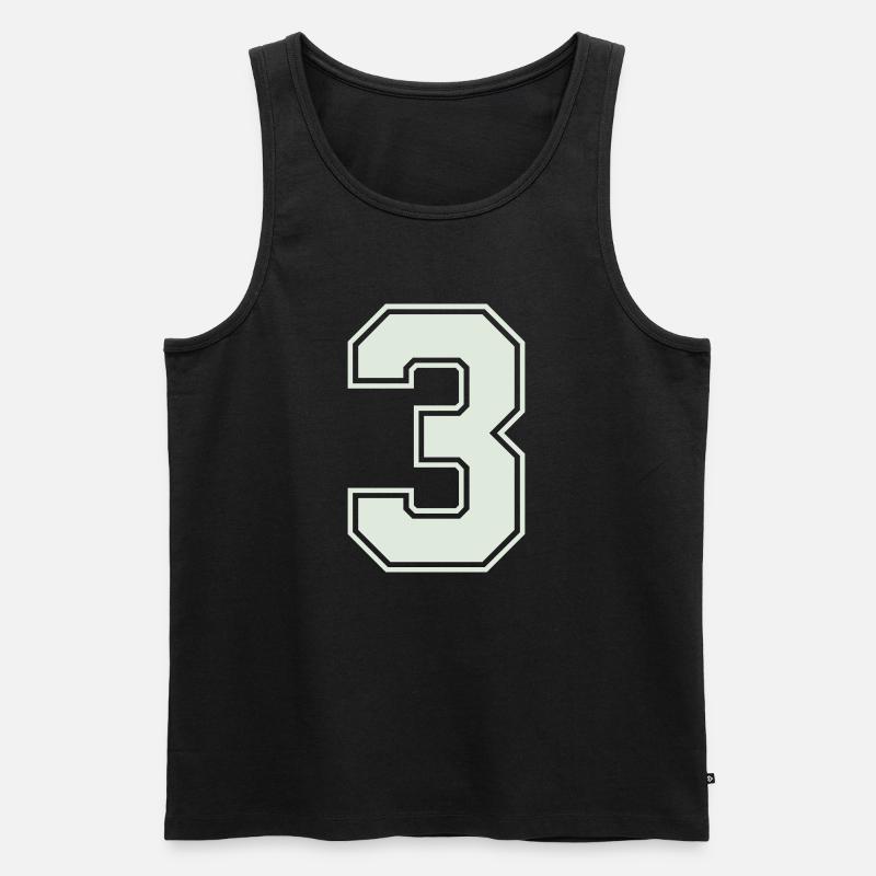 3 - Männer Premium Bio Tank Top - Schwarz