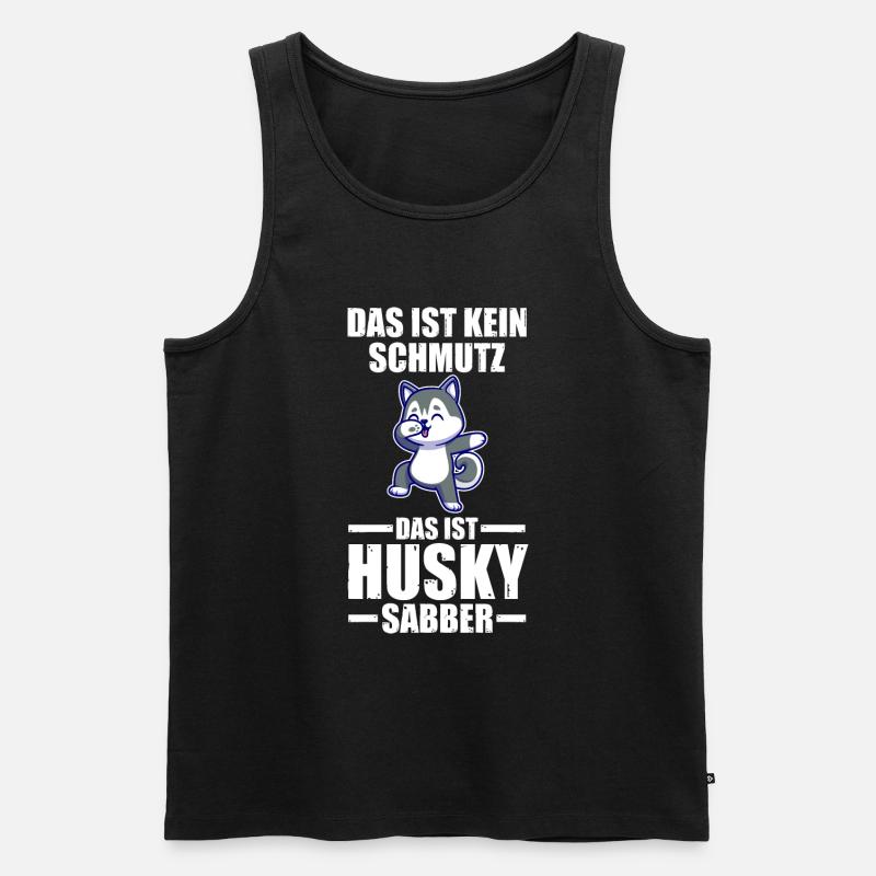 Hund Husky - Männer Premium Bio Tank Top - Schwarz