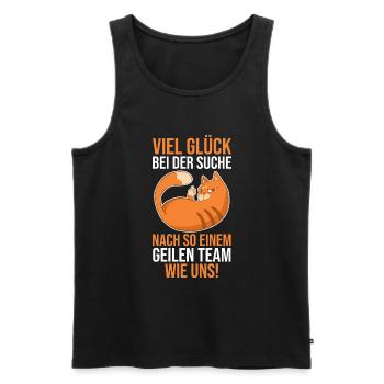 Jobwechsel Arbeit Büro Kollegen Abschiedsgeschenk - Männer Premium Bio Tank Top - Schwarz - Vorne - Michal (187cm)