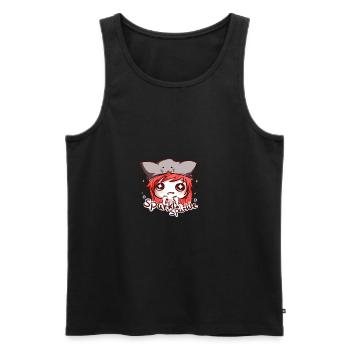 lucy sparkle - Männer Premium Bio Tank Top - Schwarz - Vorne - AI Model Male 178 light (178cm)