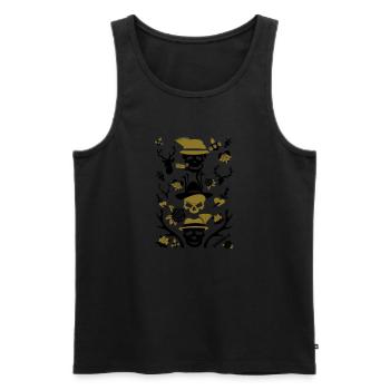 alpen skull.svg - Men's Premium Organic Tank Top - black - Front - Michal (187cm)