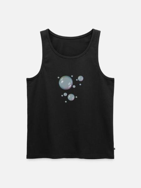 bubbles - Männer Premium Bio Tank Top - Schwarz