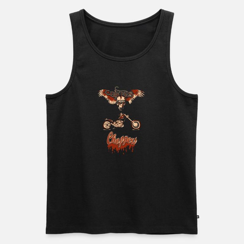 chopper bis - Männer Premium Bio Tank Top - Schwarz