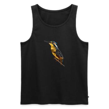 Eisvogel - Männer Premium Bio Tank Top - Schwarz - Vorne - AI Model Male 178 light (178cm)