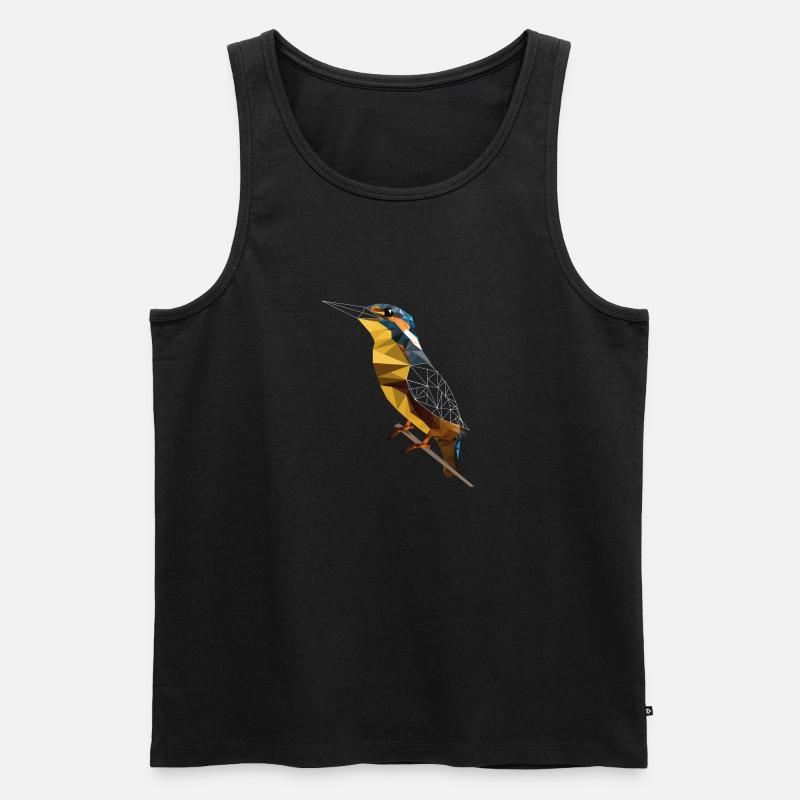 Eisvogel - Männer Premium Bio Tank Top - Schwarz