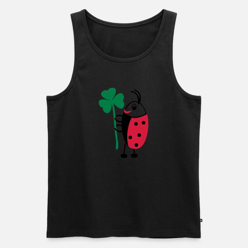 Glückskäfer - Männer Premium Bio Tank Top - Schwarz