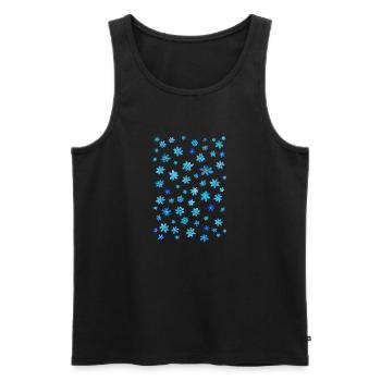 Vergissmeinnicht - Männer Premium Bio Tank Top - Schwarz - Vorne - Michal (187cm)