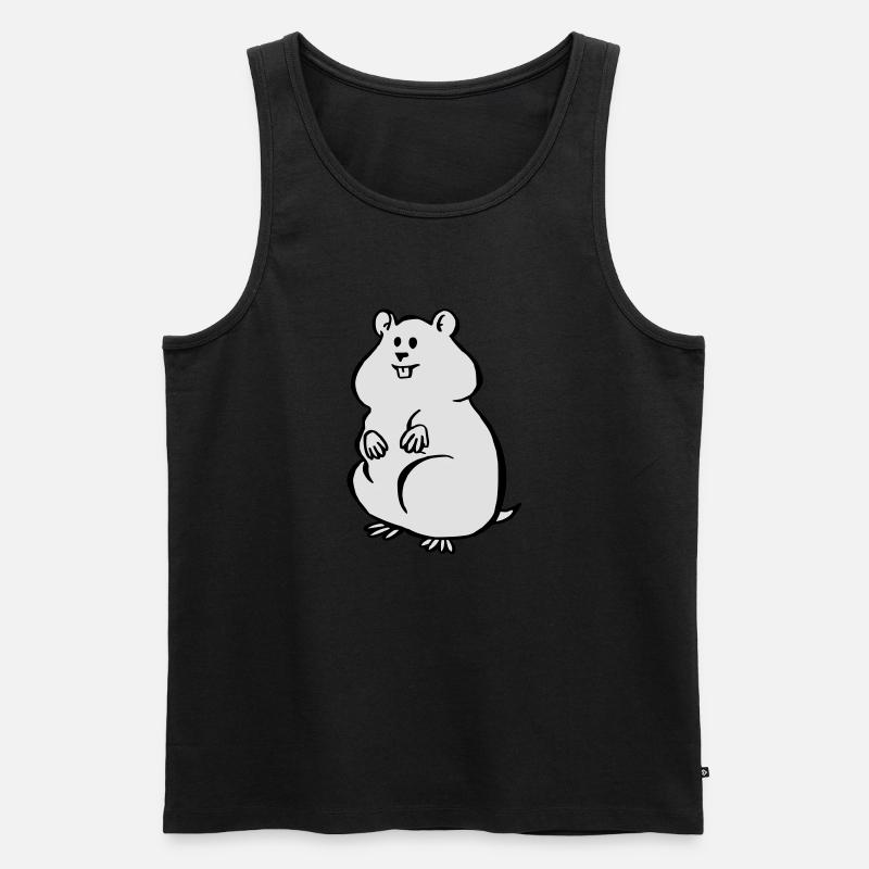 Hamster - Männer Premium Bio Tank Top - Schwarz