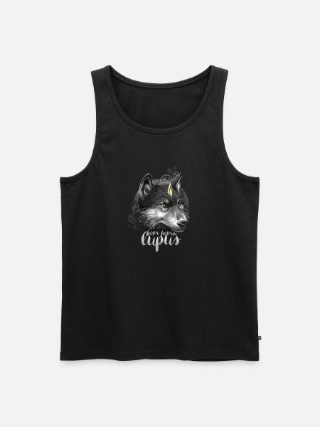 wolf1 - Men's Premium Organic Tank Top - black