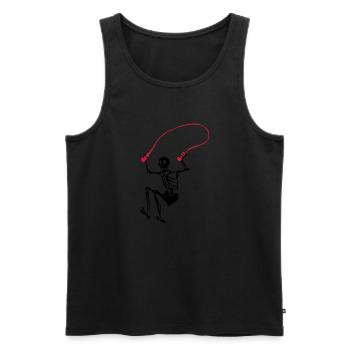 Skeleton jumping rope - Men's Premium Organic Tank Top - black - Front - Michal (187cm)