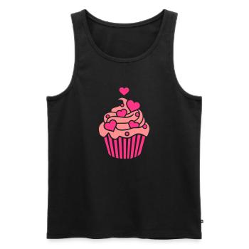 Cupcake - Männer Premium Bio Tank Top - Schwarz - Vorne - AI Model Male 178 light (178cm)