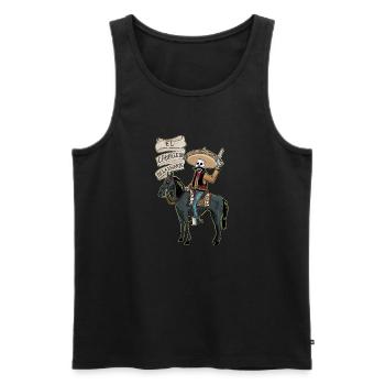 El Caballero de la muerte - Men's Premium Organic Tank Top - black - Front - AI Model Male 178 light (178cm)